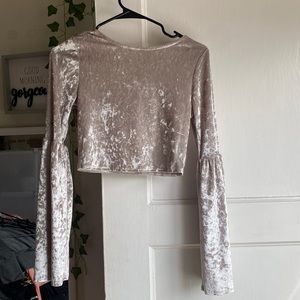 Flare velvet blouse